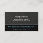 Druck Waschen Power Wash Schwarze Wassertropfen Visitenkarte (Rückseite)