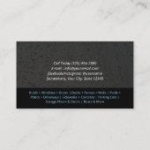 Druck Waschen Power Wash Wassertropfen schwarz Visitenkarte (Rückseite)