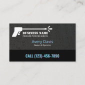 Druck Waschen Power Wash Wassertropfen schwarz Visitenkarte (Vorderseite)