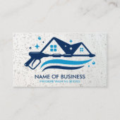 Druck Waschen Power Wash Wassertropfen Visitenkarte (Vorderseite)