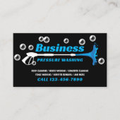 Druck Waschen schwarzen Power Waschhaus Reinigung Visitenkarte (Vorderseite)