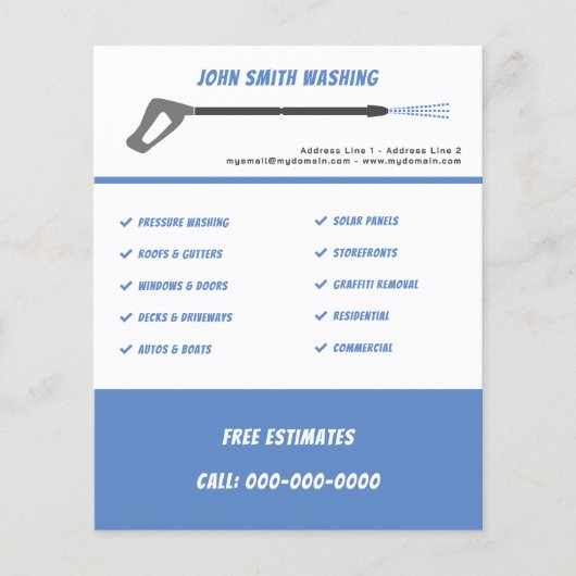 Druck Waschen und Power Reinigung Flyer (Vorne)