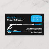 Druck Waschen Wassertropfen Power Reinigung wasche Visitenkarte (Rückseite)