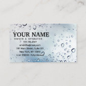 Druck Waschen Wassertropfen Power Reinigung wasche Visitenkarte (Rückseite)