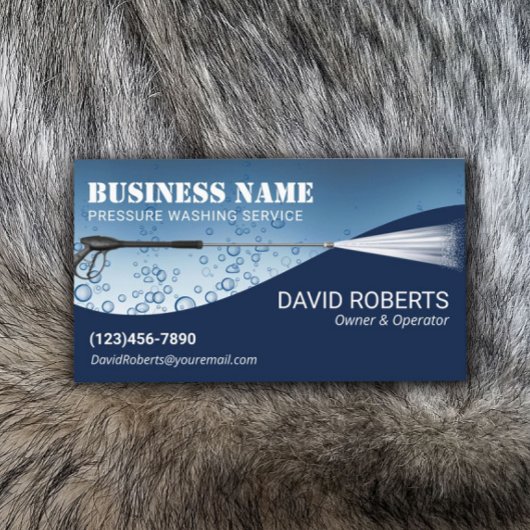 Druck Waschen Wassertropfen Power Reinigung wasche Visitenkarte