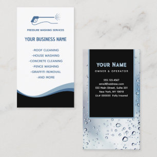 Druck Waschen Wassertropfen Power Reinigung wasche Visitenkarte