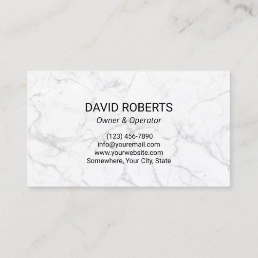 Druck Waschmaschine Power Marmorreinigung Washer Visitenkarte (Rückseite)