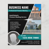 Druck Waschmaschine Power waschen Aquamarine Hausr Flyer (Vorne)