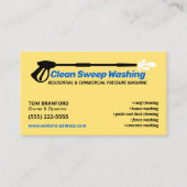 Druck Waschmaschine Power Waschhaus Reinigung Visitenkarte (Vorderseite)