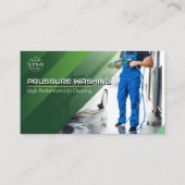 Druck Waschmaschine Power Waschhaus Reinigung Visitenkarte (Vorderseite)