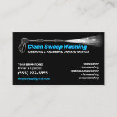 Druck Waschmittel Schwarzer Power Reinigungsmittel Visitenkarte (Vorderseite)