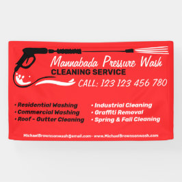 Druck Waschroter Power Reinigungs-Shop Banner
