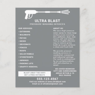 Druck Waschwasser Spray Gun grau Flyer