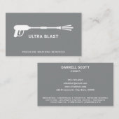 Druck Waschwasser Spray Gun grau Visitenkarte (Vorne/Hinten)