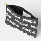 Druck Zipper Poul, schwarz und weiß Zubehörtasche (Offen)