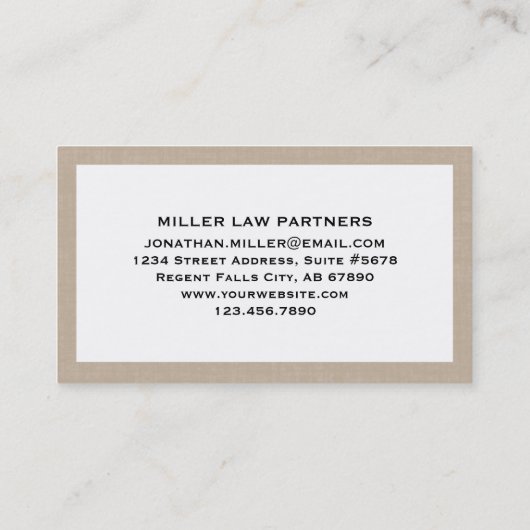 Druckanwältin auf der Seite individuell einstellba Visitenkarte (Rückseite)