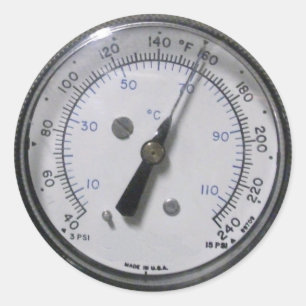 Druckanzeiger-Aufkleber Runder Aufkleber