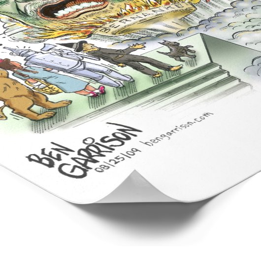 Druckassistent der Schulden Poster (Ecke)