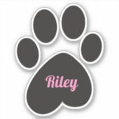 Druckauflage mit Kopf und Namen Aufkleber (Vorderseite)