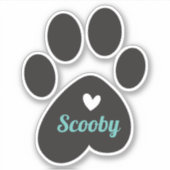 Druckauflage mit Kopf und Namen Aufkleber (Vorderseite)