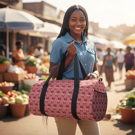 Druckausschnitt Nähen der Bag-Herzen Duffle Bag