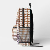 Druckausschnitt Nähtasche Beige Net Bedruckter Rucksack (Rechts)