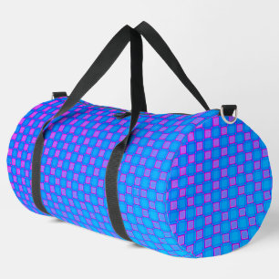 Druckausschnitt Nähtasche Hellblaues lila Design Duffle Bag