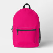Druckausschnitt Nähtasche Hot Pink Fuschia Bedruckter Rucksack (Vorderseite)