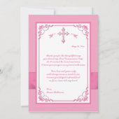 DRUCKband heilige Kommunions-Foto danken Ihnen Dankeskarte (Rückseite)