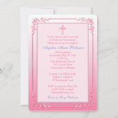 DRUCKband Taufe-Foto-Einladung - Mädchen Einladung (Rückseite)