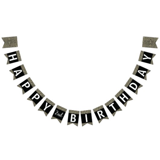 Druckbanner aus Leopard, individuell anpassbar Wimpelkette (Alle)