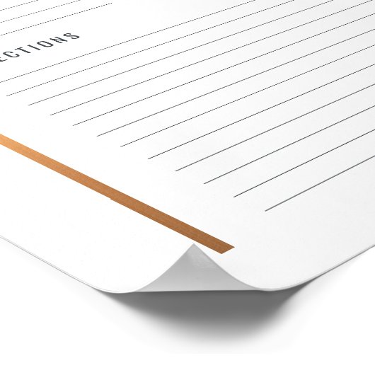 DRUCKBAR, leere Küchenrezeptur für Bindemittel Poster (Ecke)