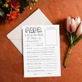 Druckbare Ausfüllung der Blank Vathers Day Card Einladung