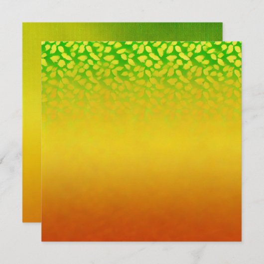 Druckbare Autumnal Fading Blätter Ombre Scrapbook Einladung (Vorne/Hinten)