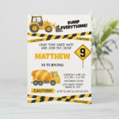 Druckbare Bauweise Einladungen zum Geburtstag (Stehend Vorderseite)