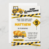 Druckbare Bauweise Einladungen zum Geburtstag (Vorne/Hinten)