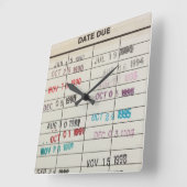 Druckbare Bibliothekskarten Acrylwand-Uhr Quadratische Wanduhr (Winkel)