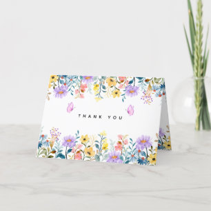 Druckbare Blumen-Dankeschön-Karte zum sofortigen D Dankeskarte