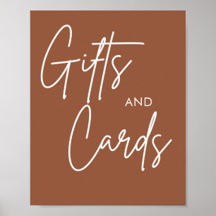 Druckbare Boho-Hochzeitskarten-Geschenkeschild Poster