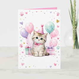 Druckbare Dankeskarten zum Geburtstag für Katzenli Karte