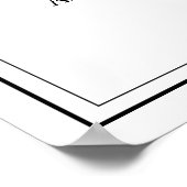 Druckbare elegante Probe-Dinner-Willkommen Poster (Ecke)