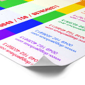 Druckbare farbenfrohe Flyer-Vorlage QR-Code Regenb Poster (Ecke)