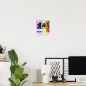 Druckbare farbenfrohe Flyer-Vorlage QR-Code Regenb Poster (Heimbüro)