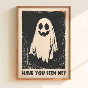 Druckbare Geister-Wandkunst Lustiger Halloween-Kun Poster