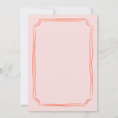 Druckbare, handgezogene Fun Retro-Hochzeit Einladung (Rückseite)