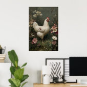 Druckbare Hühnerblumen, Ostern Cottagecore Poster (Heimbüro)