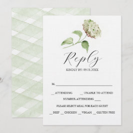 Druckbare Hydrangea Hochzeits-RSVP-Karten Einladung