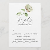 Druckbare Hydrangea Hochzeits-RSVP-Karten Einladung (Vorderseite)
