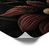 Druckbare Hydrangea-Wandkunst, Antique Dunkel Poster (Ecke)