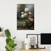 Druckbare Hydrangea-Wandkunst, Antique Frühling Poster (Heimbüro)